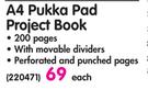 A4 200 Pages Pukka Pad Project Book