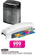 Fellowes Laminator Plus Shredder Bundle