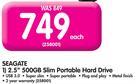 Seagate 2.5" 500GB Slim Portable Hard Drive