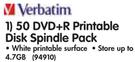 Verbatim 50 DVD+R Printable Disk Spindle Pack