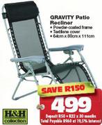H&H Collection Gravity Patio Recliner