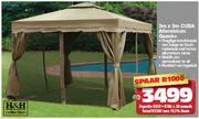 H&H Collection 3x3m Cuba Aluminium Gazebo
