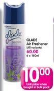Glade Air Freshener (All Variants)-6 x 180ml