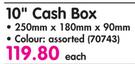 Aro 10" Cash Box 250x180x90mm
