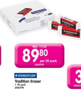 Staedtler Tradition Eraser 20 Pack