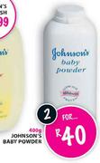 Johnson's Baby Powder-2 x 400gm