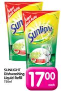 Sunlight Dishwashing Liquid Refill-750ml Each