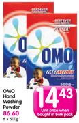 Omo Hand Washing Powder-6x500g