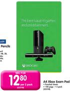 A4 Xbox Exam Pad-Per 2 Pack