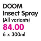 Doom Insect Spray(All Variants)-6X300ml