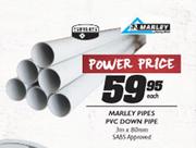 Marley Pipes PVC Down Pipe-3mx80mm Each