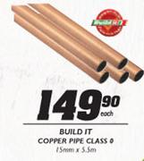 Build IT Copper Pipe Class o 15mmx5.5m-Each