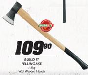 Build It Felling Axe 1.6KG With Wooden Handel