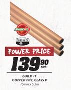 Build It Copper Pipe Class 0-15mmx5.5m Each