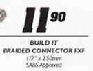 Build It Braided Connector FXF-1/2" x 250mm 