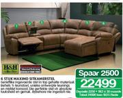 H&H Collection 6 Stuk Maximo Sitkamerstel
