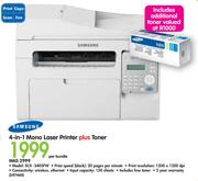 Samsung 4-In-1 Mono Laser Printer SCX-3405FW plus Toner-Per Bundle
