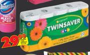 Twinsaver 1-Laag Toiletrolle-10's Per Pak