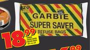 Garbie Super Saver Refuse Bags 20's On Roll