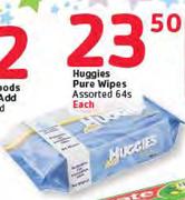 Huggies Pure Wipes-64's