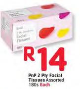 Pnp 2 Ply Facial Tissues-180's