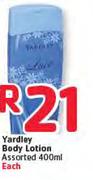 Yardley Body Lotion-400ml