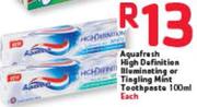Aquafresh High Defination Illfuminating Or Tingling Mint Toothpaste-100ml