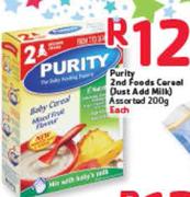 Purity  2nd Foods Cereal(Just Add Milk)-200g