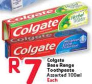 Colgate Base Range Toothpaste- 100ml Each