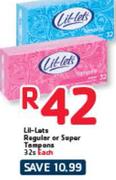 Lil-Lets Regular Or Super Tampons-32s ach