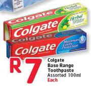 Colgate Base Range Toothpaste Assorted- 100ml Each