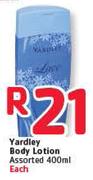 Yardley Body Lotion Assorted- 400ml 