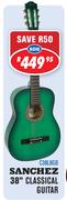 Sanchez 38" Classical Guitar C38L8GB