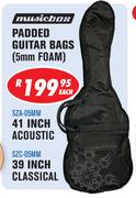 5mm Foam Padded Guitar Bags 41 Inch Acoustic SZA-05MM / 39 Inch Classical SZC-05MM Each
