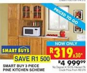 Smart Buy 3 Piece Pine Kitchen Scheme