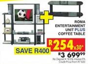 Roma Entertainment Unit Plus Coffee Table