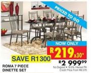 Roma 7 Piece Dinette Set