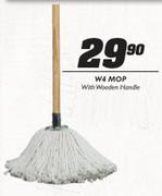 W4 Mop With Wooden-Handle