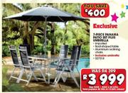 7-Piece Panama Patio Set Plus Umbrella