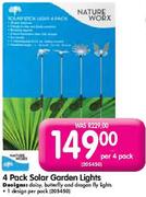Nature Worx 4 Pack Solar Garden Lights-Per 4 Pack