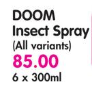 Doom Insect Spray(All Variants)-6x300ml
