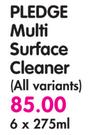 Pledge Multi Surface Cleaner(All Variants)-6x275ml