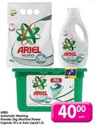 Ariel Automatic Washing Powder 2kg Machine Power Capsule 14's Or Auto Liquid 1.5L-Each