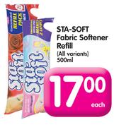 Sta-Soft Fabric Softener Refill(All Variants)-500ml Each