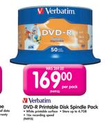 Verbatim DVD-R Printable Disk Spindle Pack