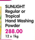 Sunlight Regular Or Tropical Hand Washing Powder-12x1kg