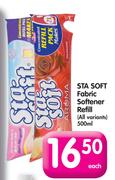 Sta Soft Fabric Softener Refill(All Variants)-500ml
