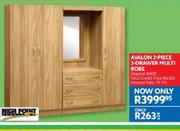 High Point Avalon 2 Piece 3 Drawer Multi Robe