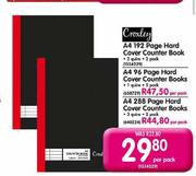 Croxley A4 288 Page Hard Cover Counter Books Per Pack