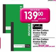 Croxley A5 Pen Carbon Invoice Books Per Pack